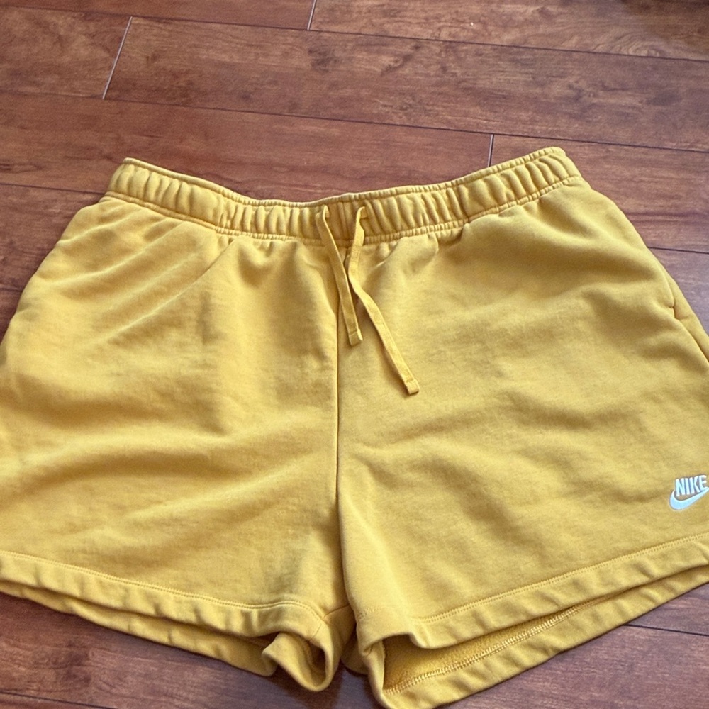 Nike Women's Mustard Yellow Athletic Shorts